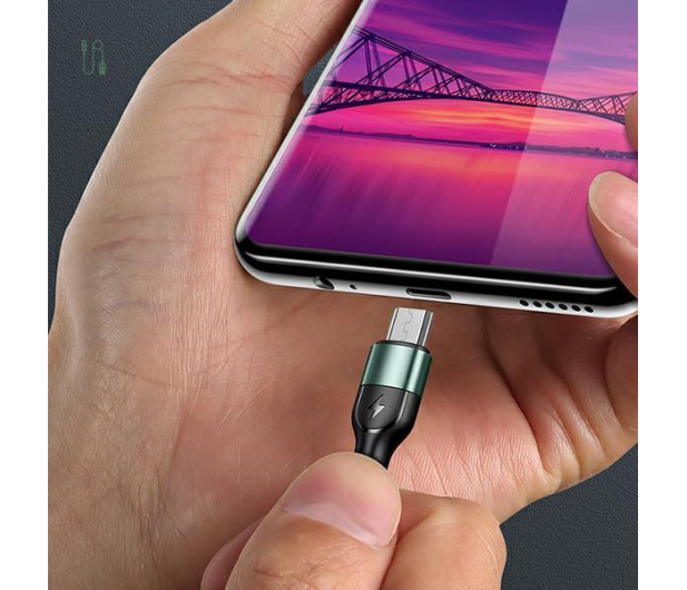 USAMS Kabel pleciony U55 2A micro USB zielony 1m - 1569104 - zdjęcie 6