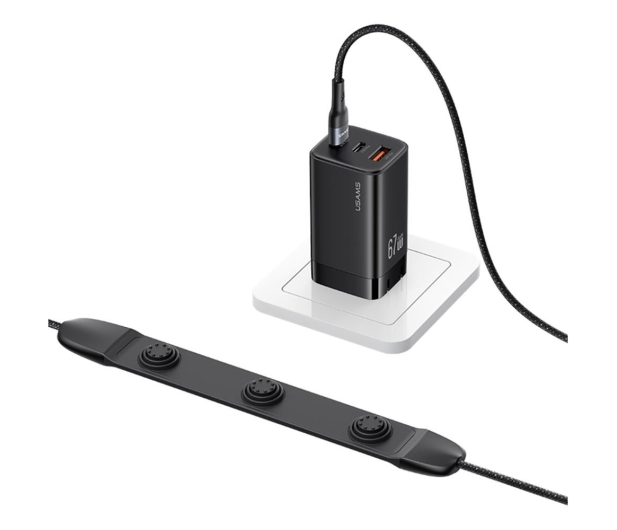 USAMS Kabel 100W Fast Charging z masażerem czarny - 1569103 - zdjęcie 7