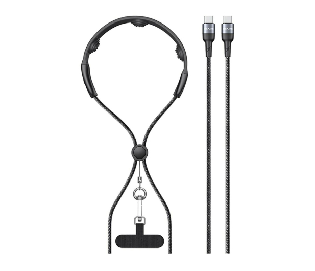 USAMS Kabel 100W Fast Charging z masażerem czarny - 1569103 - zdjęcie