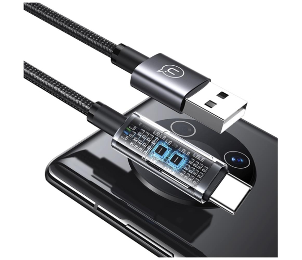 USAMS Kabel 66W 6A Fast Charging USB-C do USB-A 1,2m stalowy - 1569022 - zdjęcie 6