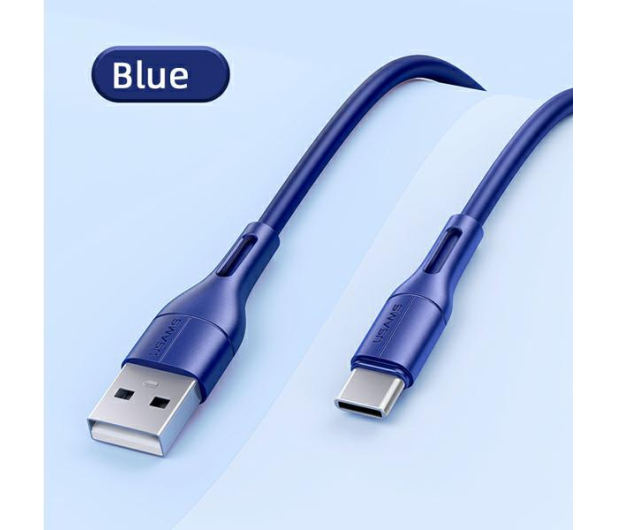 USAMS Kabel U68 USB-C 2A Fast Charge 1m niebieski SJ501USB03 - 1569025 - zdjęcie 7