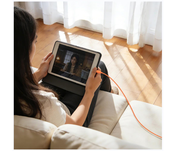 USAMS Kabel 60W 3A Silicone Fast Charging USB-C do USB-C pomarańcz - 1568985 - zdjęcie 14
