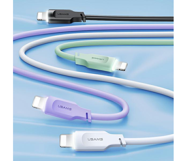 USAMS Kabel lightning 2,4A 1,2m Fast Charging czarny - 1569076 - zdjęcie 2
