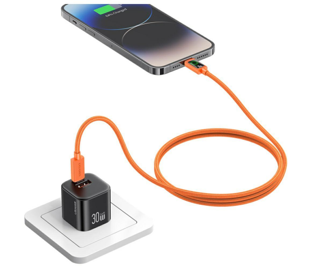 USAMS Kabel PD 30W USB-C/Lightning 1,2m pomarańczowy - 1569081 - zdjęcie 5