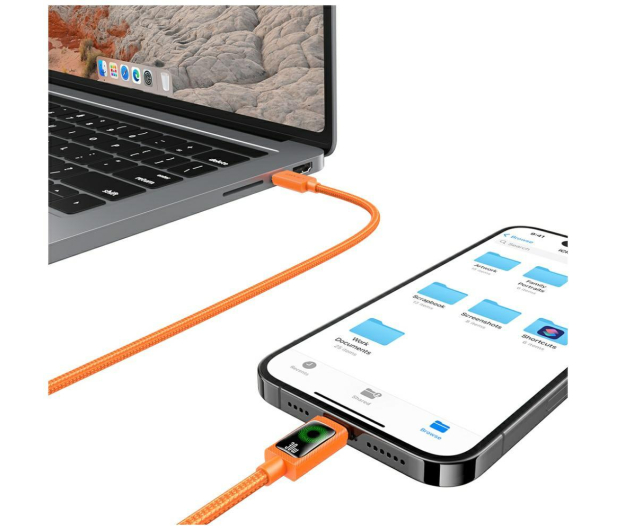 USAMS Kabel PD 30W USB-C/Lightning 1,2m pomarańczowy - 1569081 - zdjęcie 8