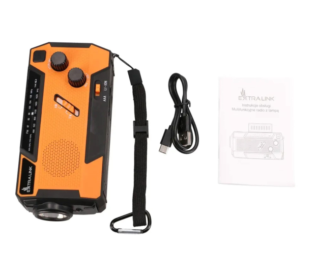 ExtraLink SR-4000 SOLARNE Z KORBKĄ DYNAMO POWERBANK 4000MAH Z LATARKĄ - 1570091 - zdjęcie 9