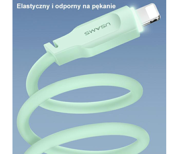 USAMS Kabel lightning 2,4A 1,2m Fast Charging purpurowy - 1569060 - zdjęcie 7