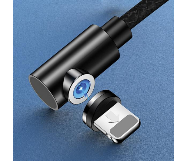 USAMS Kabel lightning 1m kątowy magnetyczny czerwony - 1569080 - zdjęcie 3