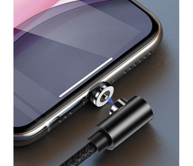 USAMS Kabel lightning 1m kątowy magnetyczny czerwony - 1569080 - zdjęcie 5