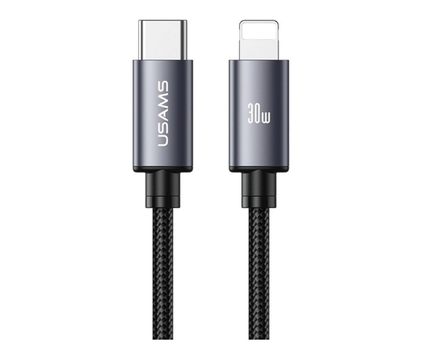 USAMS Kabel U91 30W USB-C do Lightning 1m stalowy - 1569090 - zdjęcie