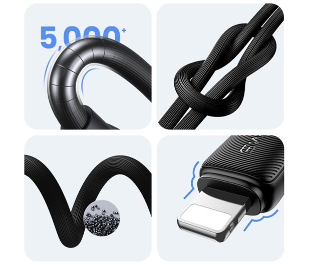 USAMS Kabel US-SJ694 2,4A Lightning do USB-A 2m biały - 1569069 - zdjęcie 9