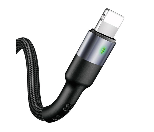 USAMS Kabel pleciony lightning 1m 2A Fast Charging czarny - 1569052 - zdjęcie