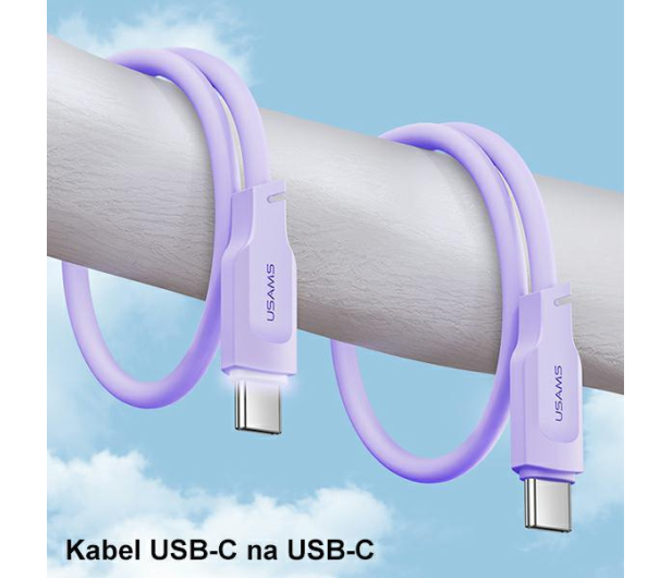 USAMS Kabel USB-C/USB-C 100W 1,2m Port Display zielony - 1569062 - zdjęcie 3