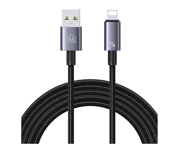USAMS Kabel USB na Lightning 2,4A 2m Fast Charging stalowy - 1569048 - zdjęcie 3