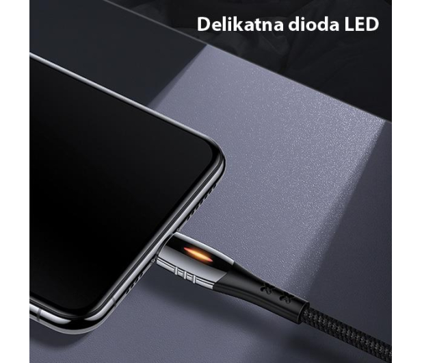 USAMS Kabel pleciony microUSB 1,2m Power-off 2A czarny - 1569061 - zdjęcie 4
