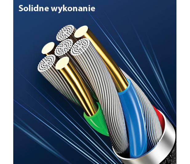 USAMS Kabel pleciony microUSB 1,2m Power-off 2A czarny - 1569061 - zdjęcie 6