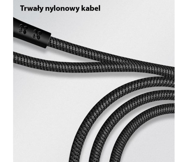 USAMS Kabel pleciony microUSB 1,2m Power-off 2A czarny - 1569061 - zdjęcie 9