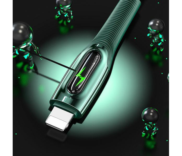 USAMS Kabel pleciony C/Lightning Smart Power-off 20W 1,2m zielony - 1568990 - zdjęcie 9