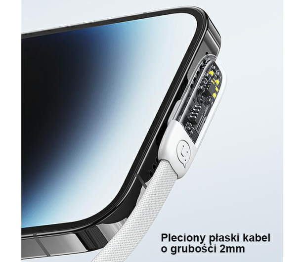 USAMS Kabel kątowy USB-C/Lightning PD 20W Fast Charging 1,2m biały - 1568986 - zdjęcie 6