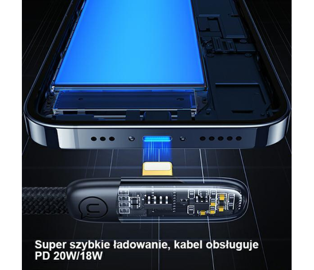 USAMS Kabel kątowy USB-C/Lightning PD 20W Fast Charging 1,2m biały - 1568986 - zdjęcie 7