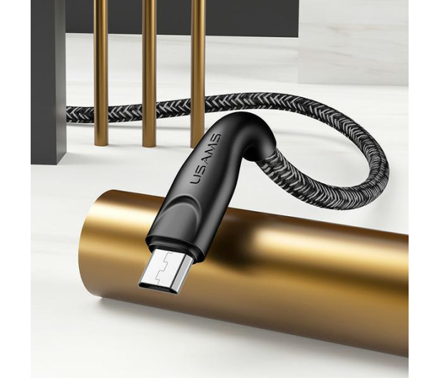 USAMS Kabel pleciony U41 microUSB 2m 2A czerwony Fast Charge - 1569037 - zdjęcie 7