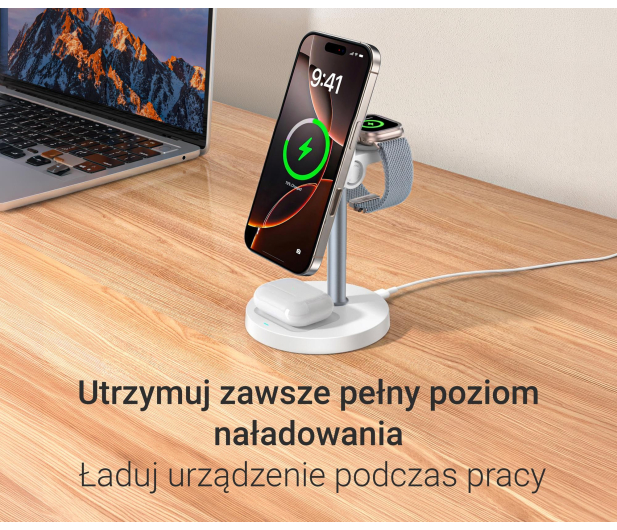 Silver Monkey Core MagCharger 3in1 Biała - 1487257 - zdjęcie 11