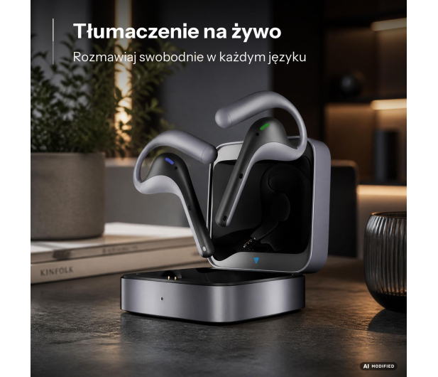 TimeKettle Słuchawki Tłumaczące W4 Pro srebrne - 1571396 - zdjęcie 7