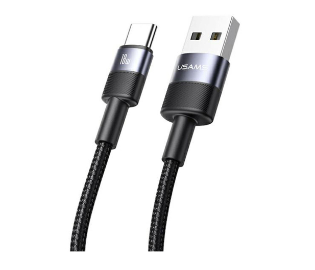 USAMS Kabel USB na USB-C 3A 1,2m Fast Charging stalowy 30 szt, - 1569008 - zdjęcie