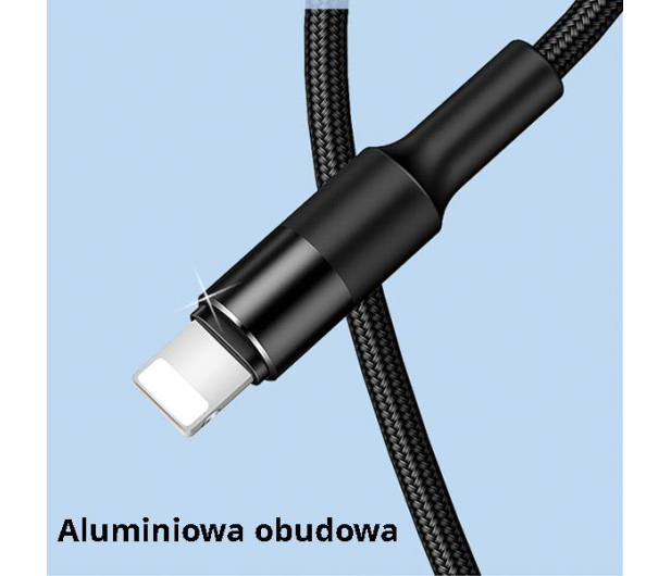 USAMS Kabel pleciony 3w1 1,5m 2Aczarny (lightning/microUSB/USB-C) - 1568988 - zdjęcie 6