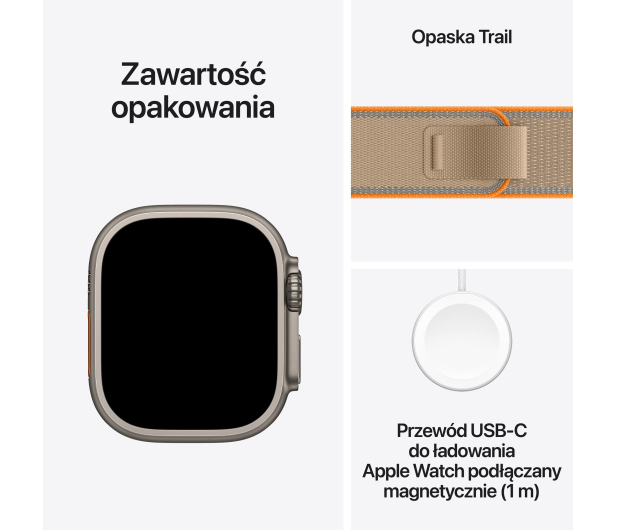 Apple Watch Ultra 4/Naturalny Tytan/Piaskowa Opaska Trail M/L - 1594112 - zdjęcie 7