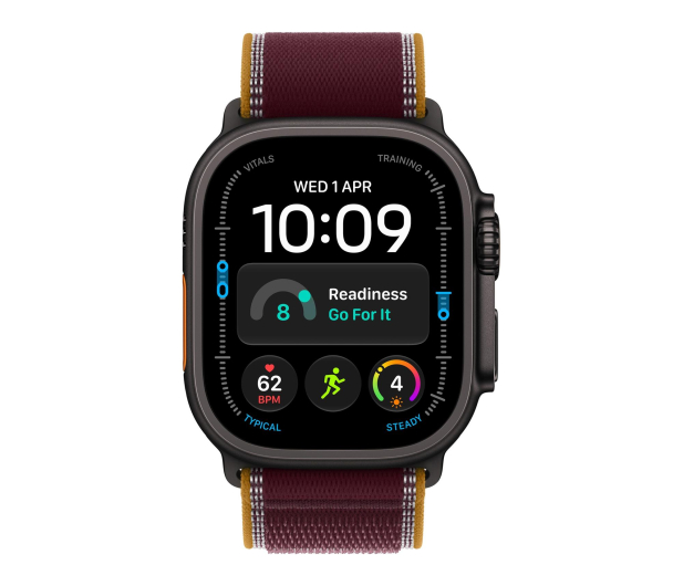 Apple Watch Ultra 4/Czarny Tytan/Burgundowa Opaska Trail S/M - 1594120 - zdjęcie 2