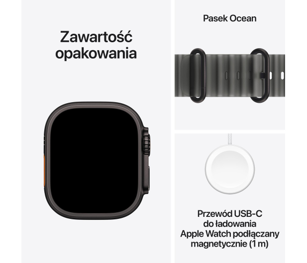 Apple Watch Ultra 4/Czarny Tytan/Półprzezroczysta czerń Ocean - 1594116 - zdjęcie 7