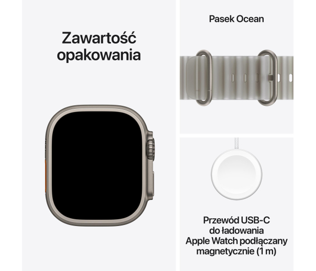 Apple Watch Ultra 4/Naturalny Tytan/Półprzezroczysta szarość Ocean - 1594107 - zdjęcie 7