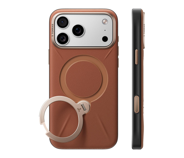 TORRAS Ostand Q3 VegSkin do iPhone 18 Pro / 17 Pro MagSafe (brown) - 1586506 - zdjęcie