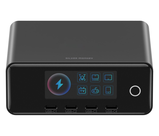 Silver Monkey Ładowarka Gan Pro Desk 240W PD Czarna - 1572480 - zdjęcie