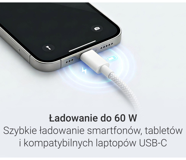 Silver Monkey Kabel Core USB C-C 60W 2m biały - 1367073 - zdjęcie 2