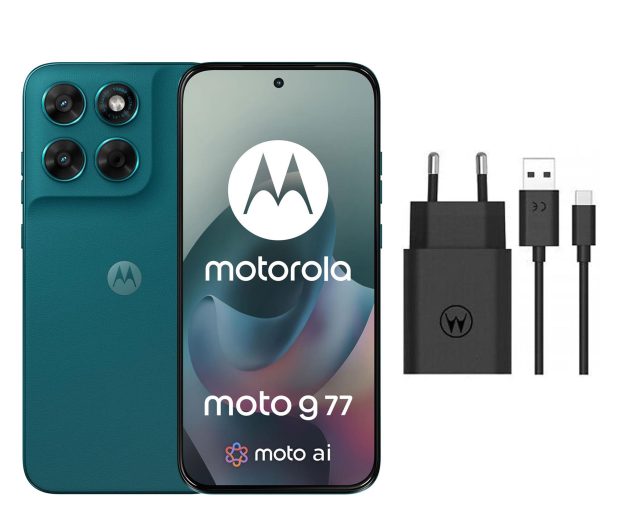 Motorola moto g77 5G 12/256GB Shaded Spruce 120Hz + Ładowarka 33W - 1596700 - zdjęcie