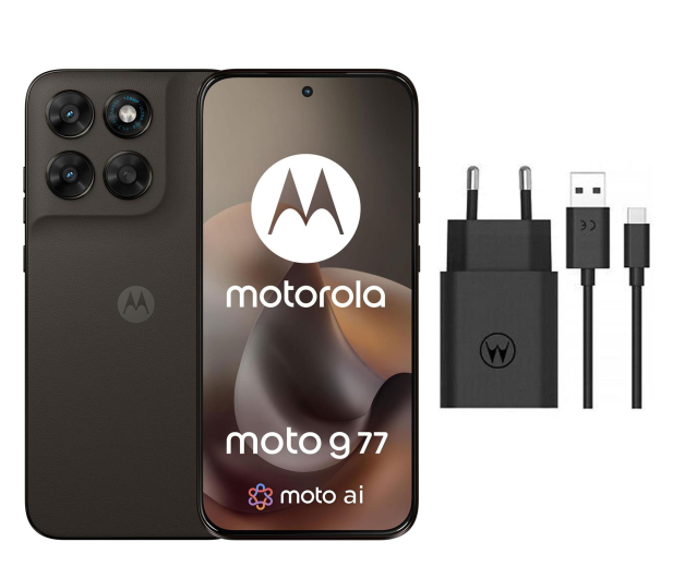 Motorola moto g77 5G 12/256GB Black Olive 120Hz + Ładowarka 33W - 1596699 - zdjęcie