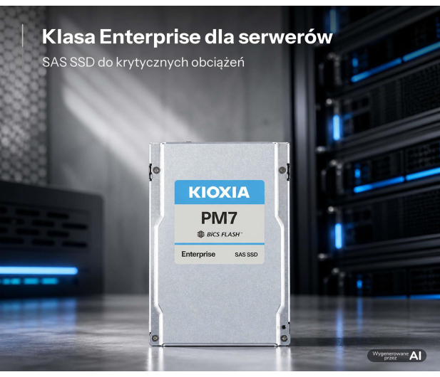 KIOXIA 7,68TB 2,5" SAS 24Gb/s PM7-R - 1597301 - zdjęcie 2