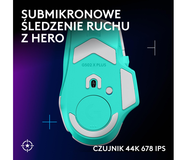 Logitech G502 X PLUS miętowy - 1598607 - zdjęcie 4
