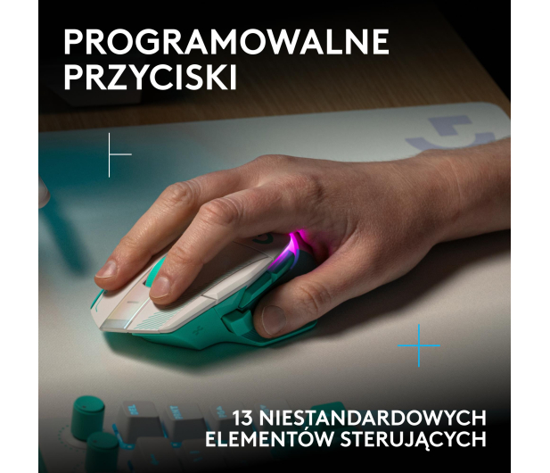 Logitech G502 X PLUS miętowy - 1598607 - zdjęcie 6