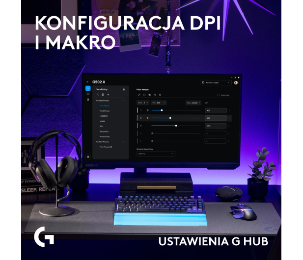 Logitech G502 X PLUS lilac - 1598651 - zdjęcie 11