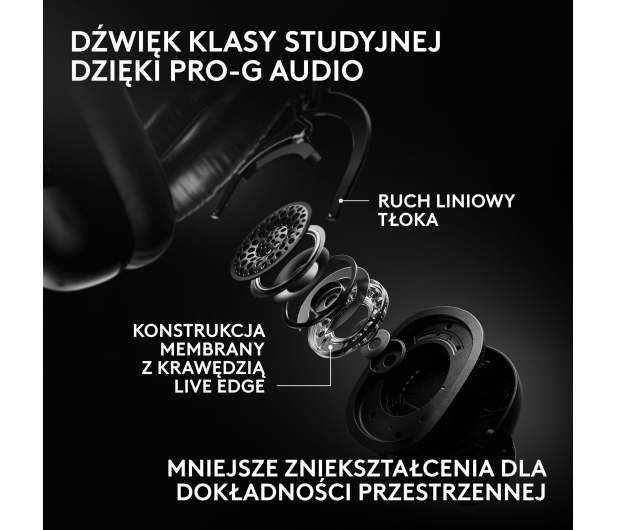 Logitech G PRO X3 Lightspeed czarny - 1598634 - zdjęcie 4