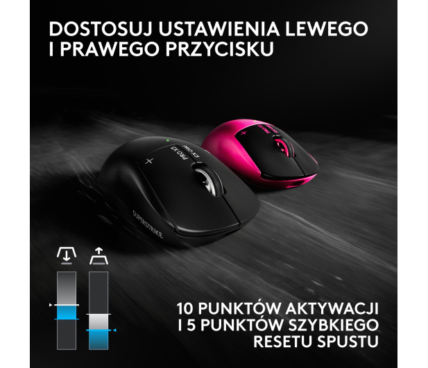Logitech G PRO X3 Superstrike różowy - 1598608 - zdjęcie 6