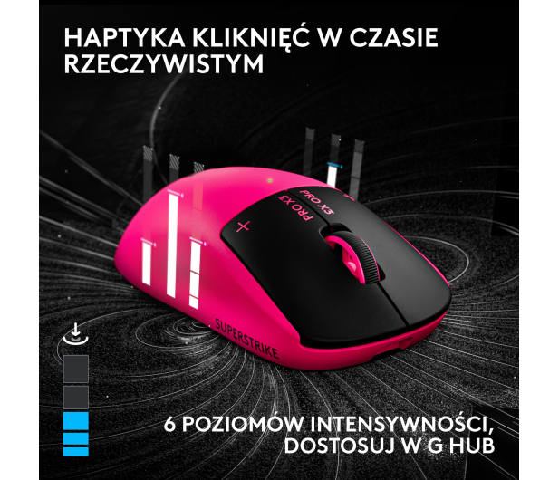 Logitech G PRO X3 Superstrike różowy - 1598608 - zdjęcie 7