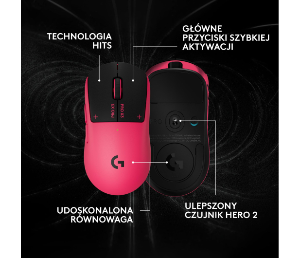 Logitech G PRO X3 Superstrike różowy - 1598608 - zdjęcie 2