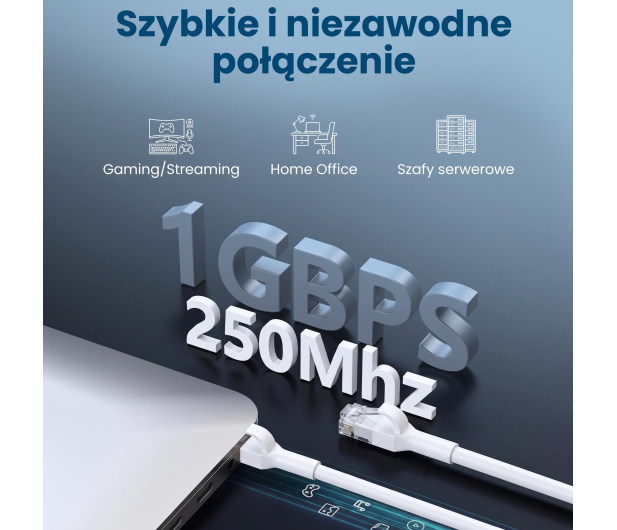 ExtraLink Kat.6 U/FTP 5m 1Gbps Patchcord LAN miedź skrętka kątowy - 1543814 - zdjęcie 8
