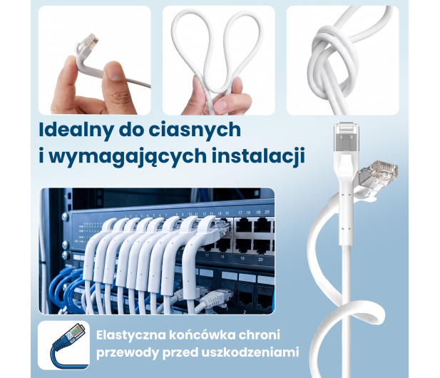 ExtraLink Kat.6 U/FTP 10m 1Gbps Patchcord LAN miedź skrętka kątowy - 1543882 - zdjęcie 6