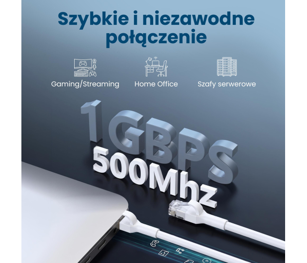 ExtraLink Kat.6A U/FTP 0.5m 1Gbps Patchcord LAN miedź skrętka kątowy - 1543687 - zdjęcie 8