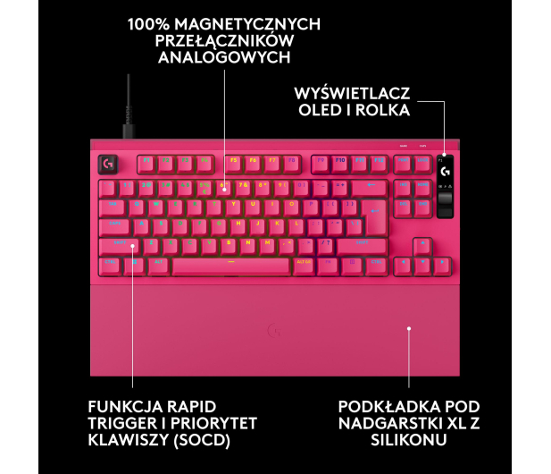 Logitech G PRO X2 TKL Rapid magenta - 1598665 - zdjęcie 3